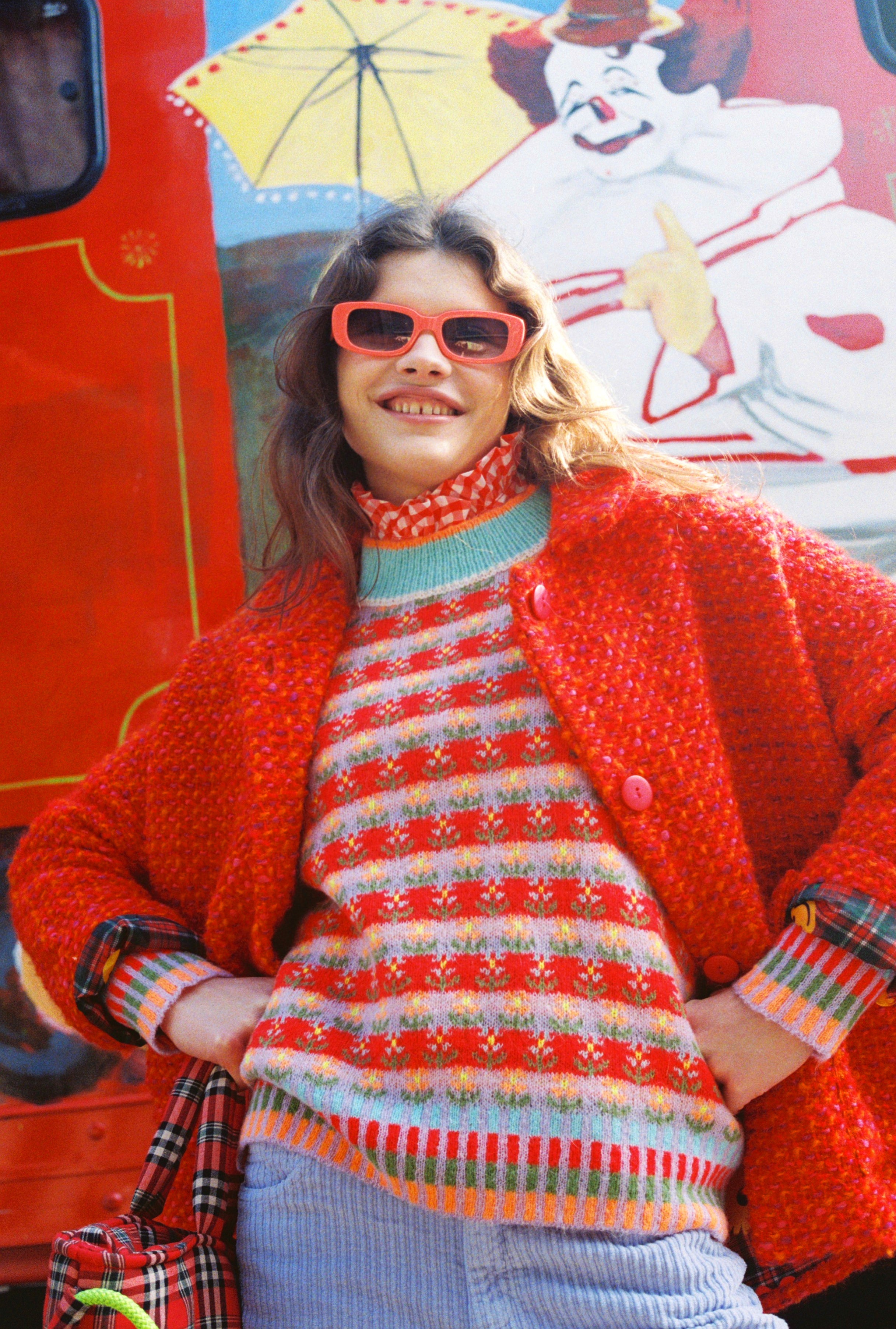 Red Blossom Sweater
