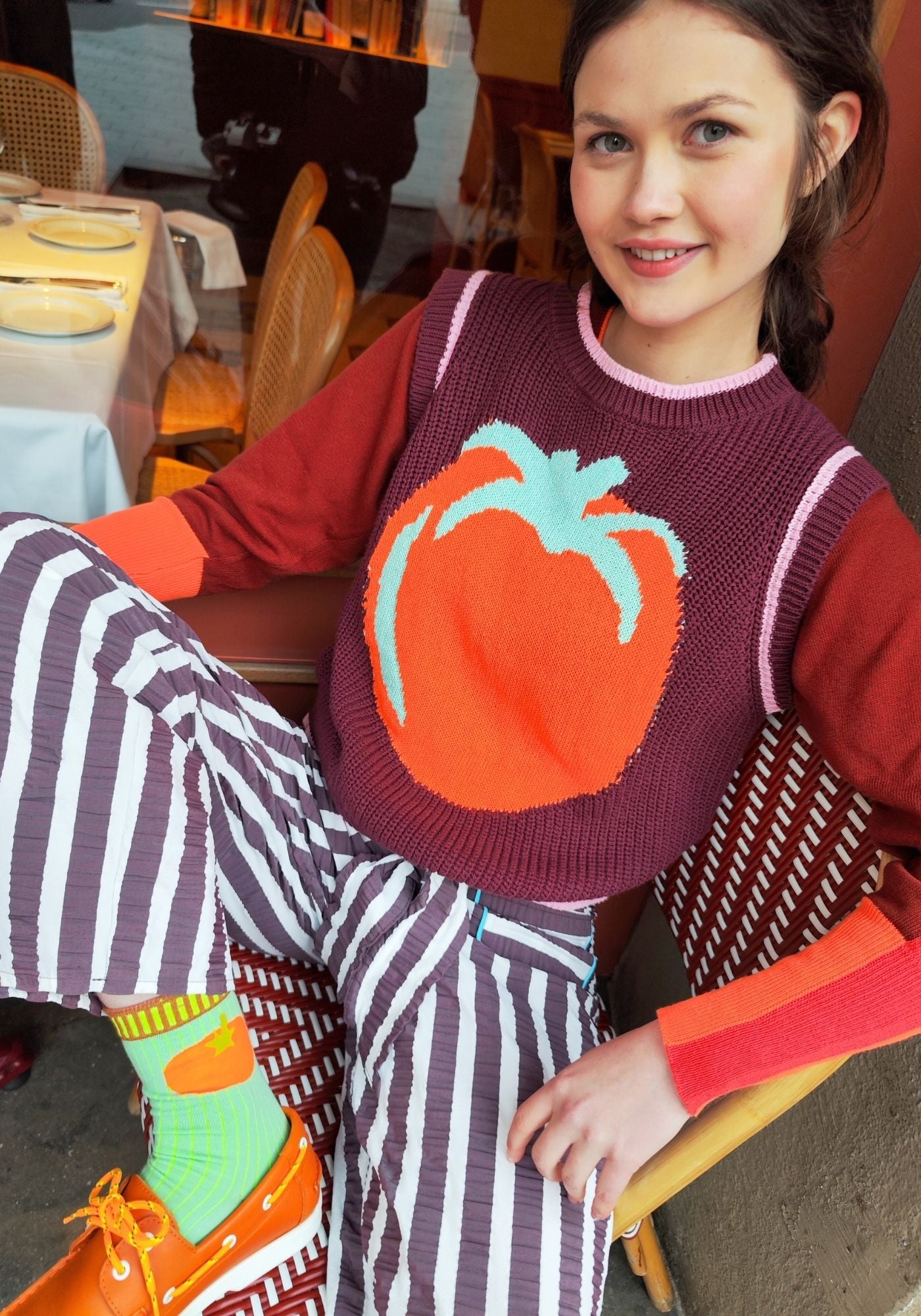 Pantalon Lazo Aubergine