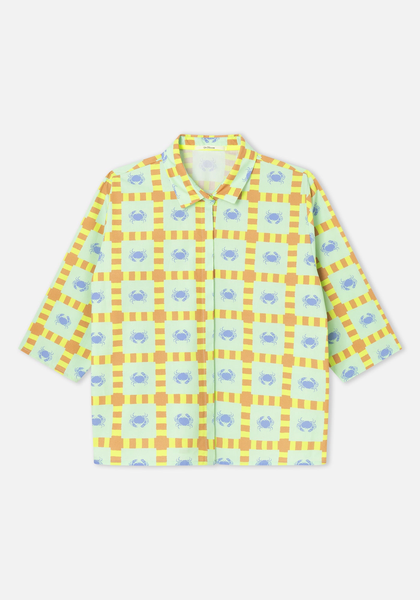 Camicia Gocce Granchi Verde