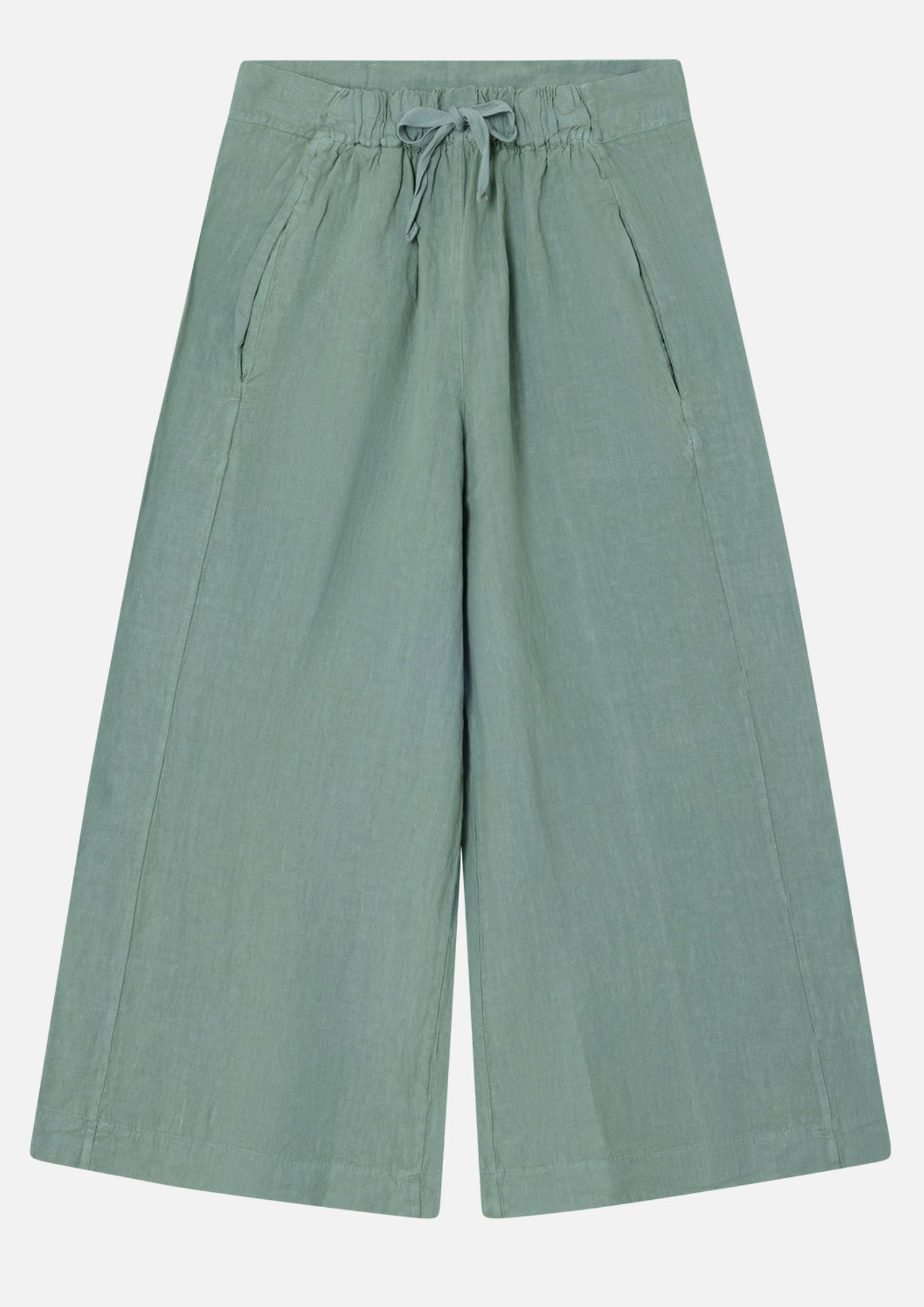Green Linen Bomba Pants