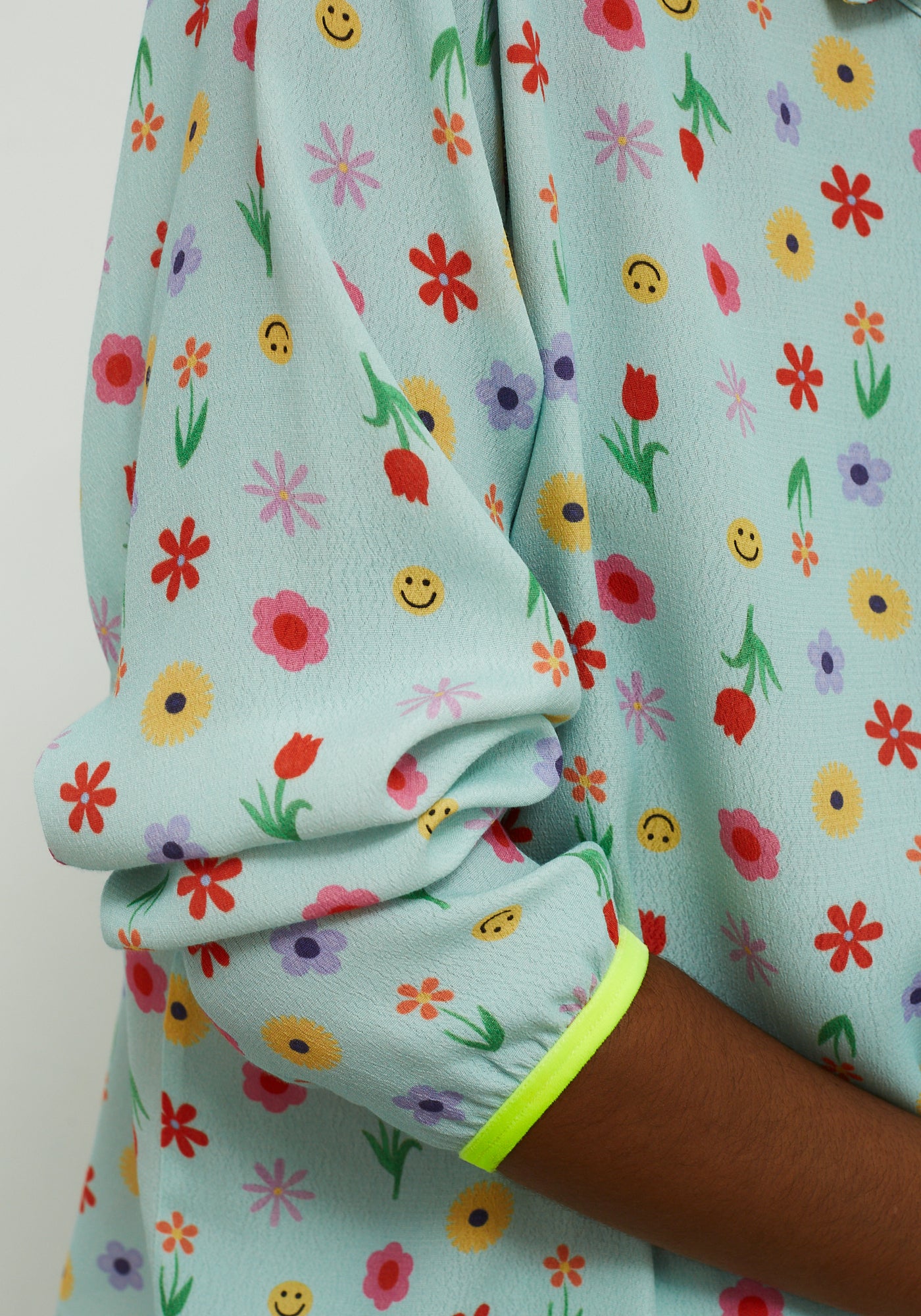 Camisa Flor Agua