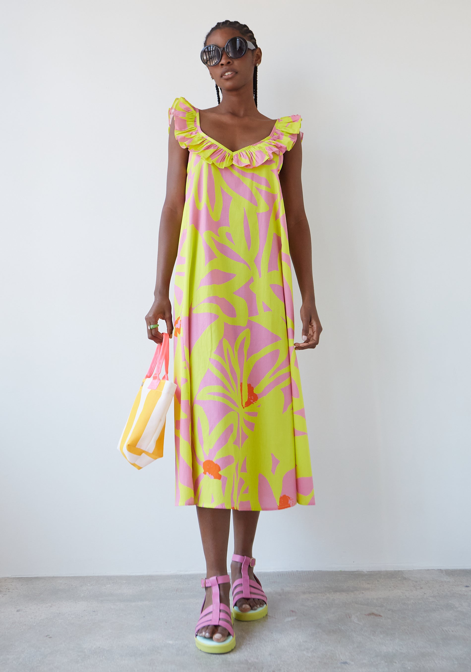 Vestito Parra Flores Giallo