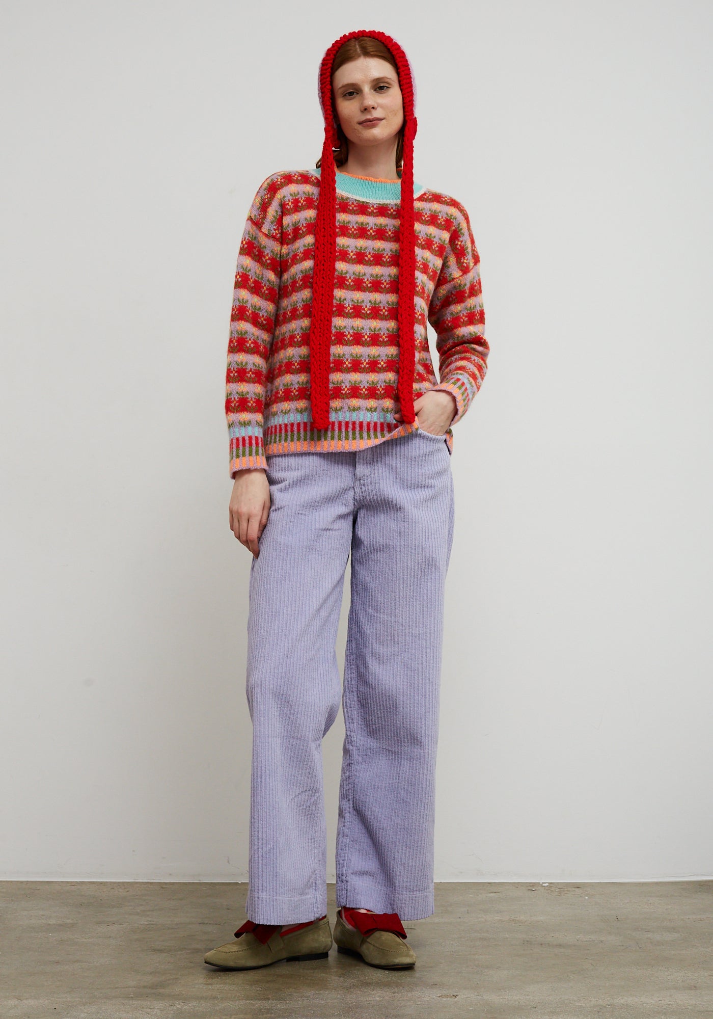 Red Blossom Sweater