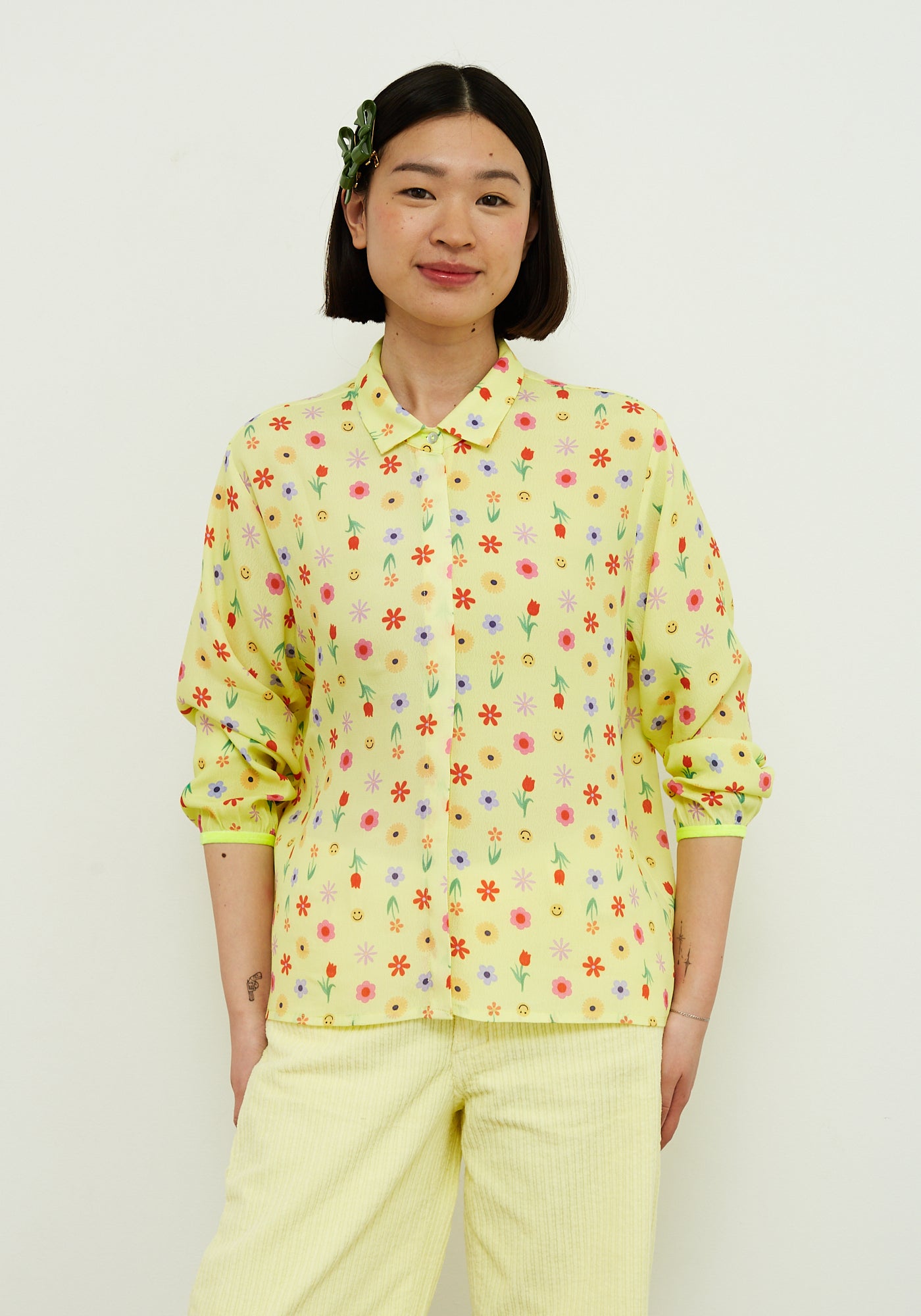 Camisa Flor Amarillo