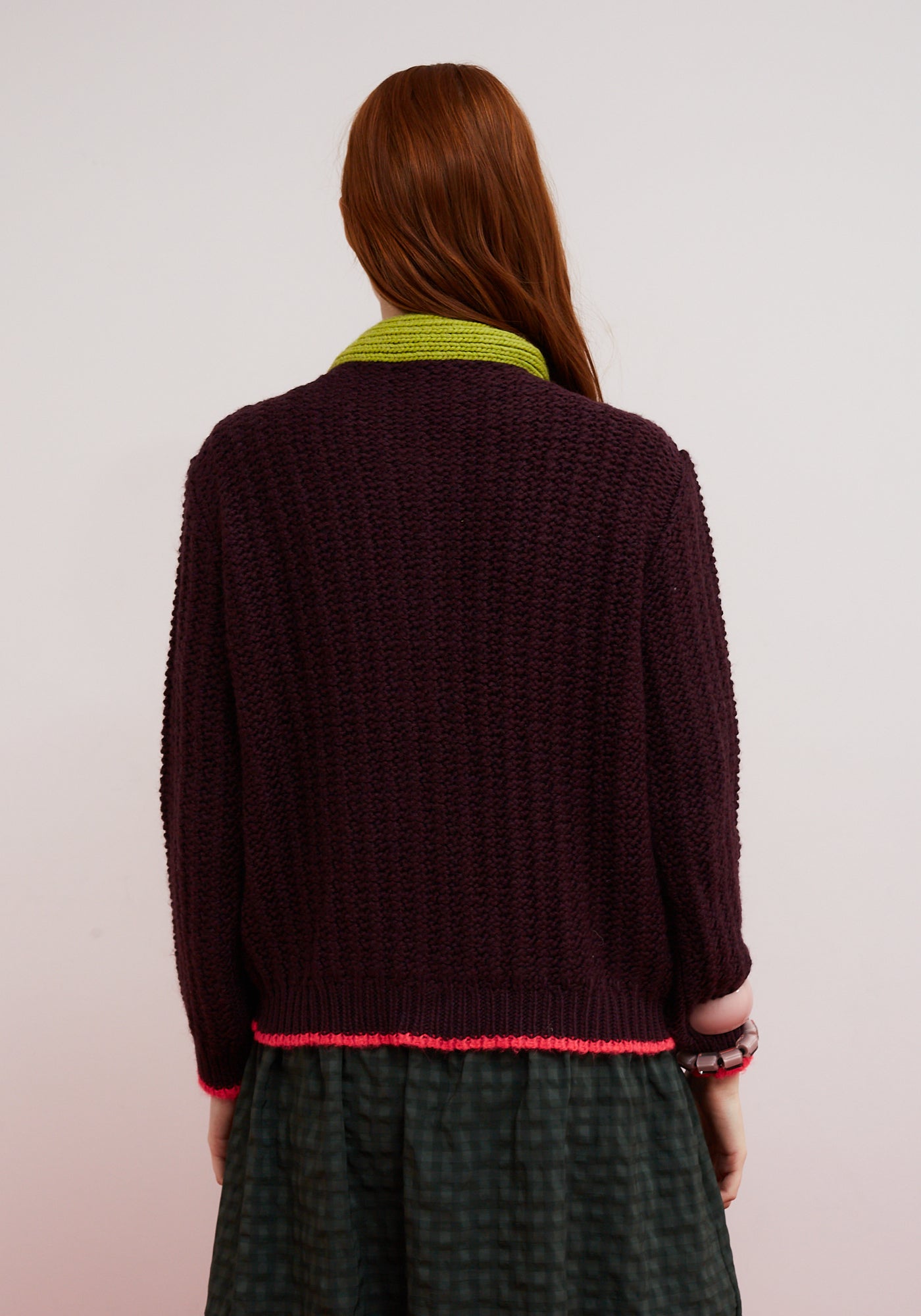 Cardigan Grace Eggplant
