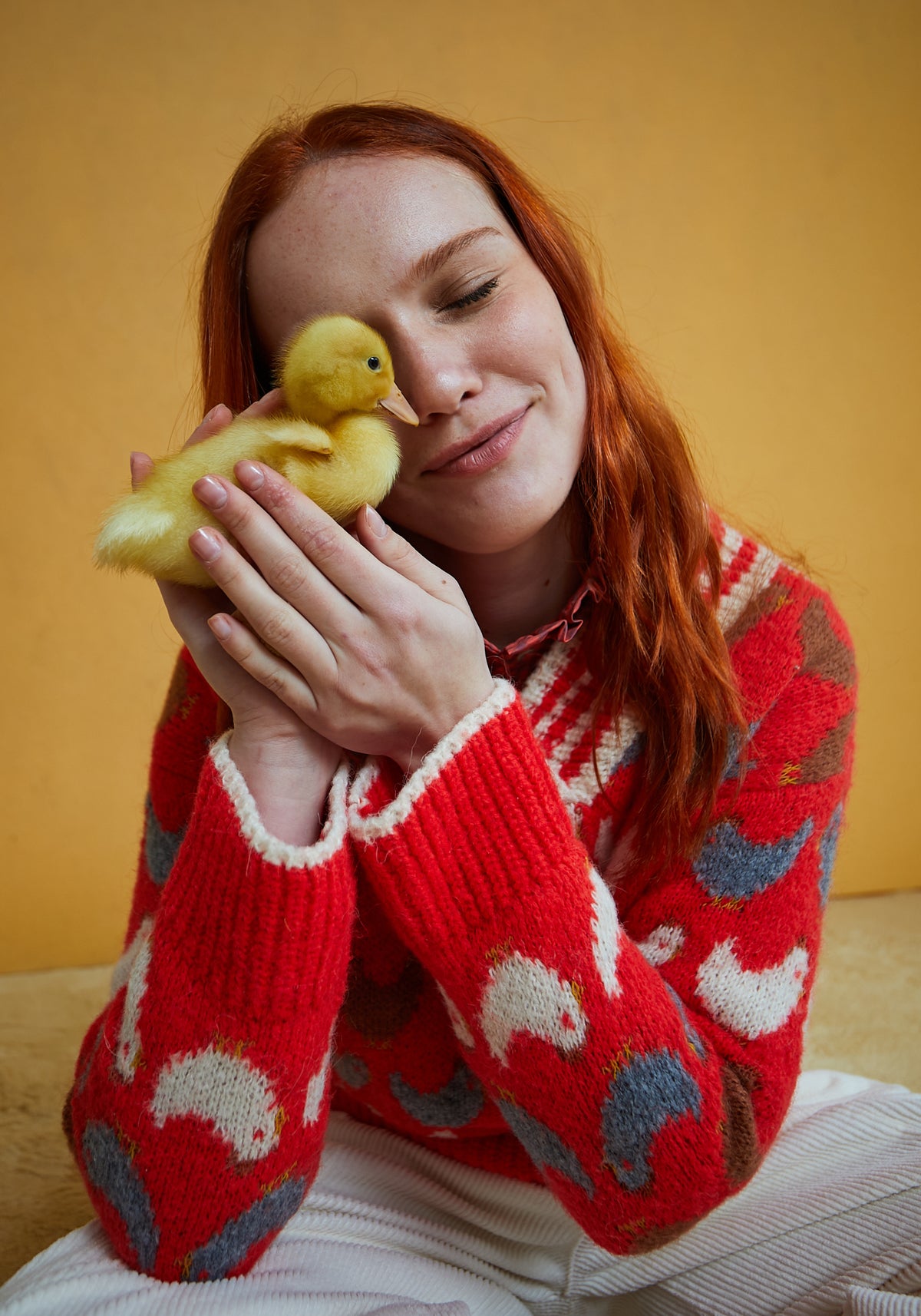 Red Chirp Sweater