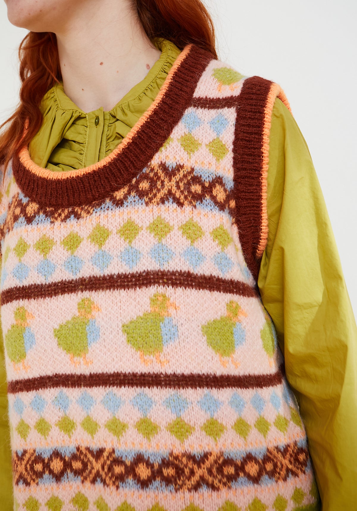 Pull Sans Manches Duck Marron