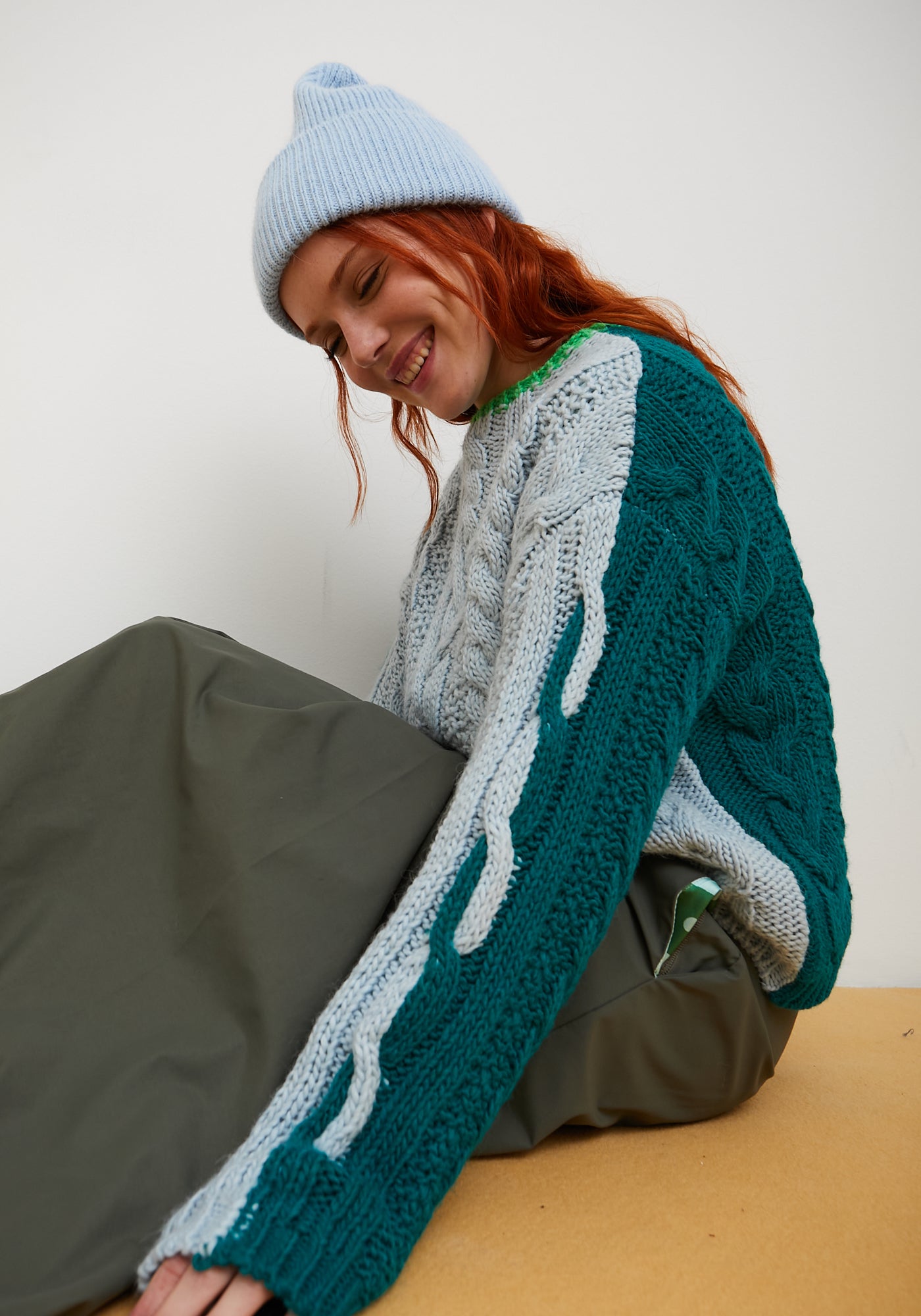 Sky Blue Twister Sweater