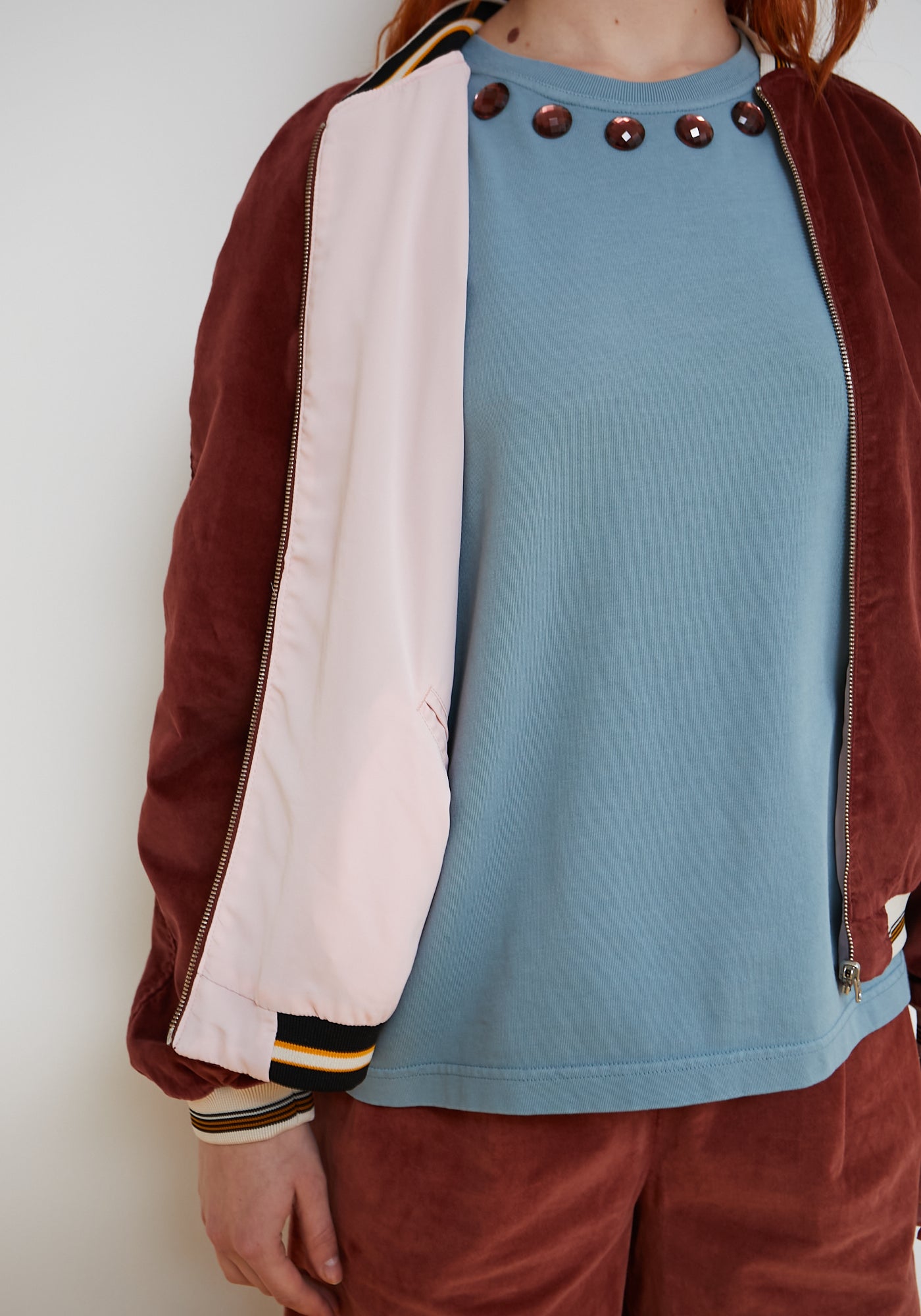 T-Shirt Domino Blau