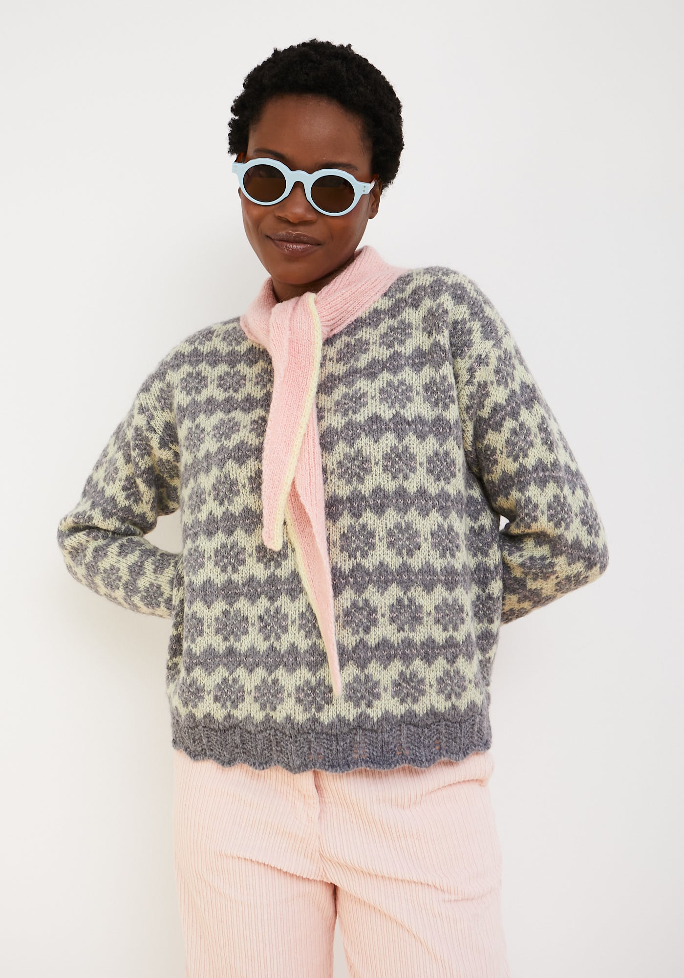 Cowboy Pullover Rosa