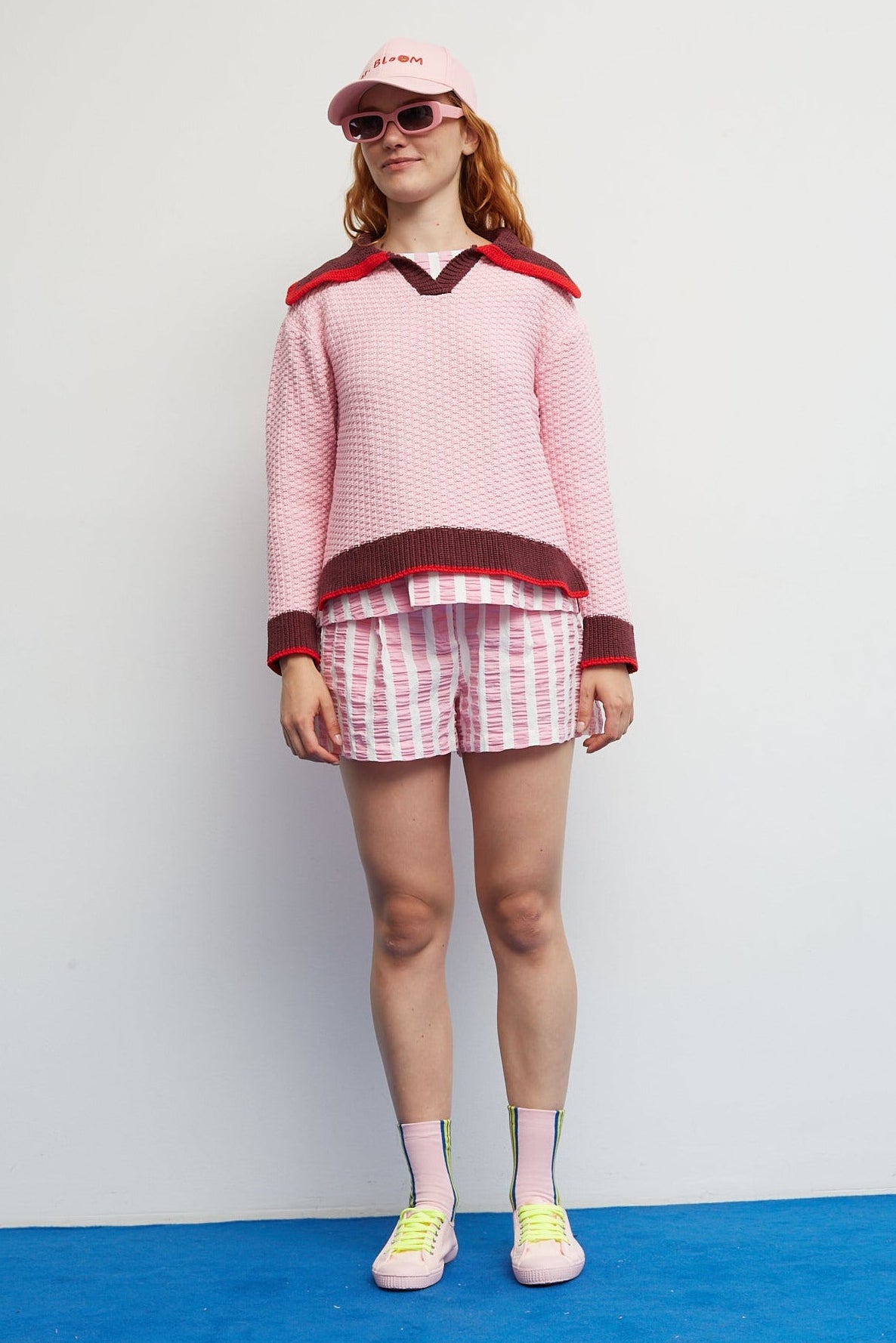 Star Shorts Gestreifte Rosa