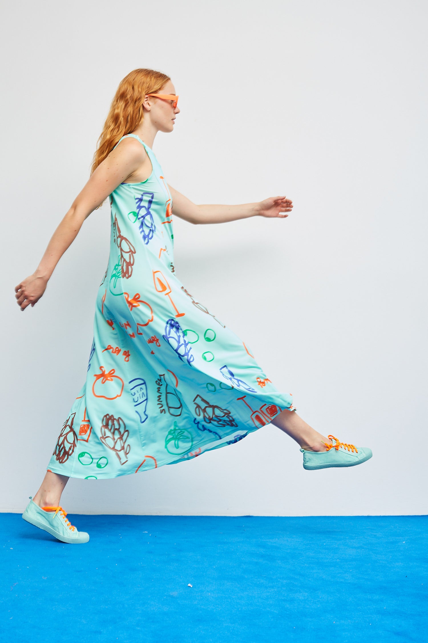 Aqua Crunch-Kleid