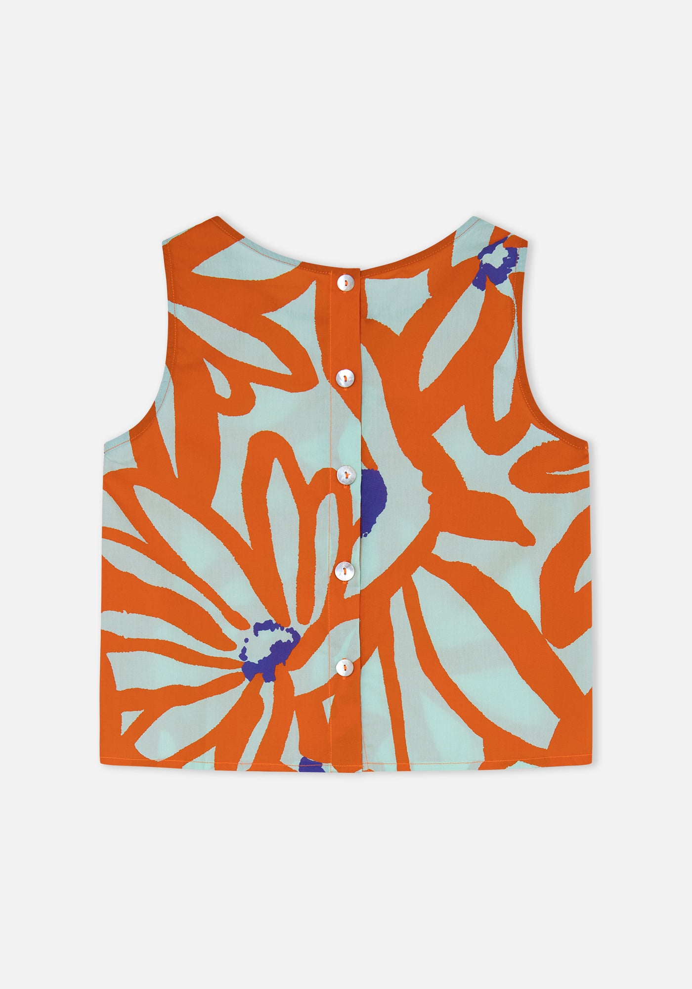 Flowers Aqua Ana Top
