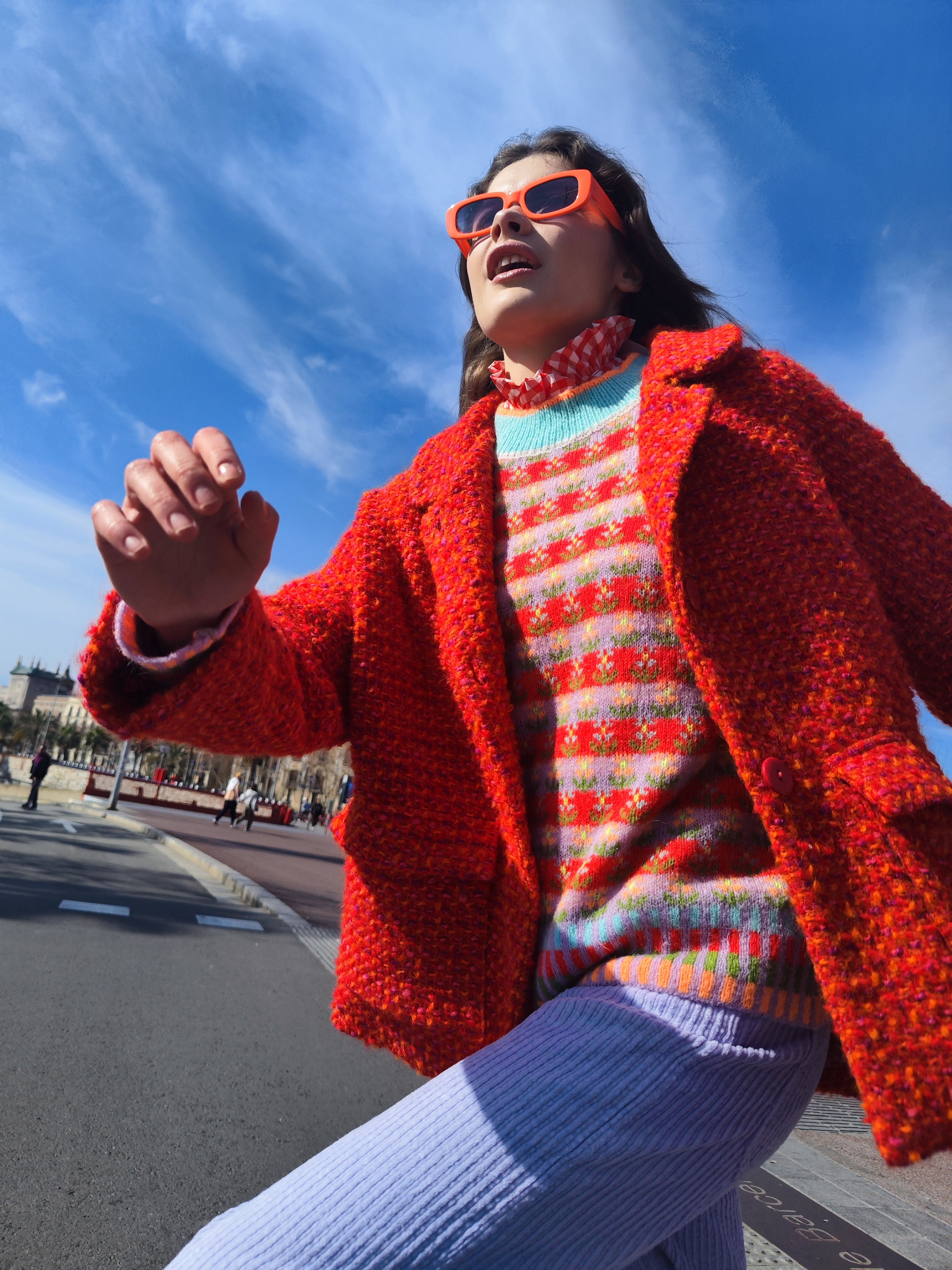 Red Blossom Sweater