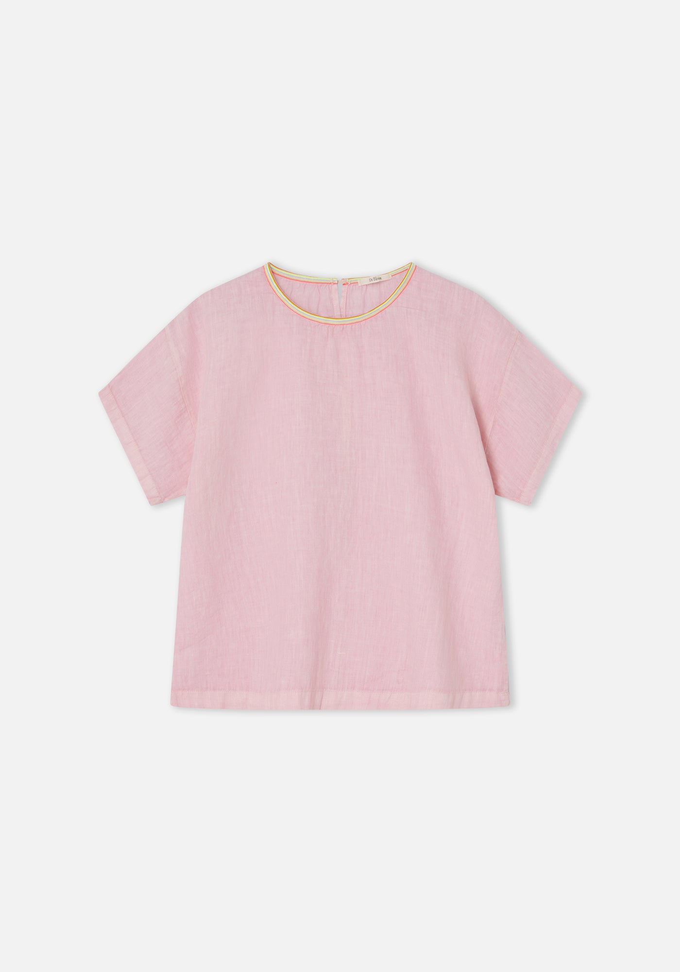 Pink Flake Linen Blouse