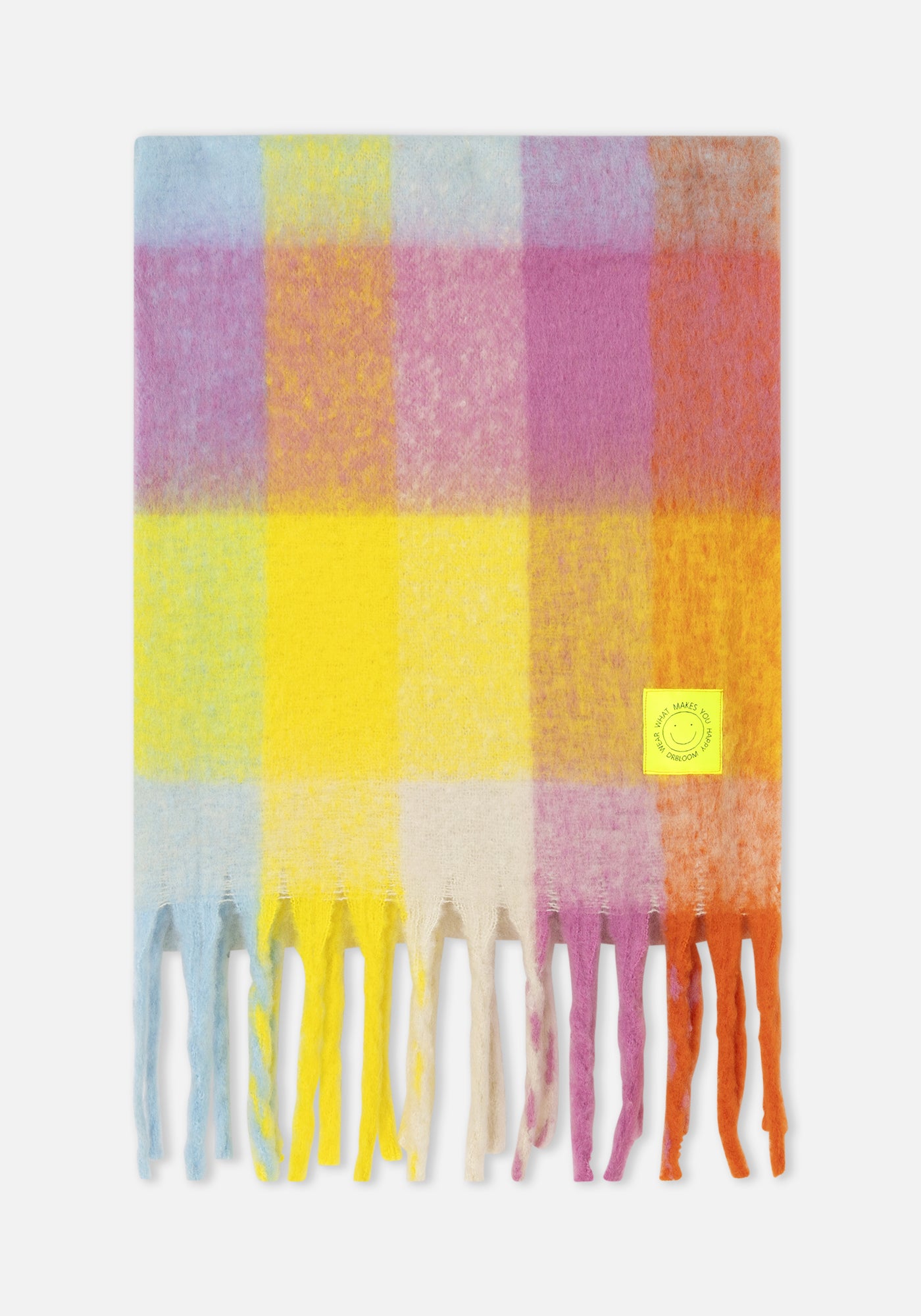 Écharpe à carreaux multicolore