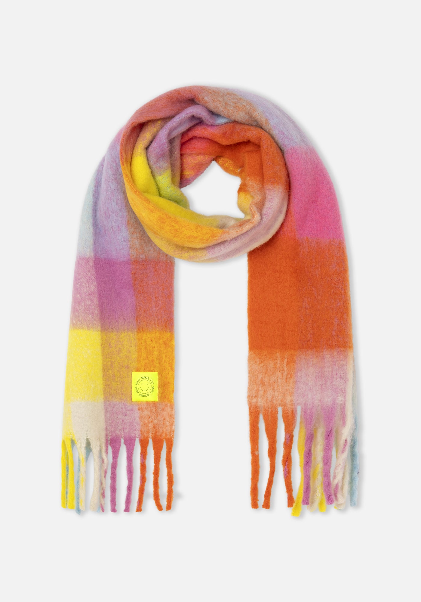 Écharpe à carreaux multicolore