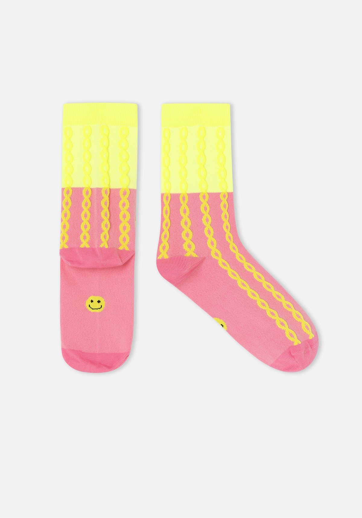 Pink Plait Socks