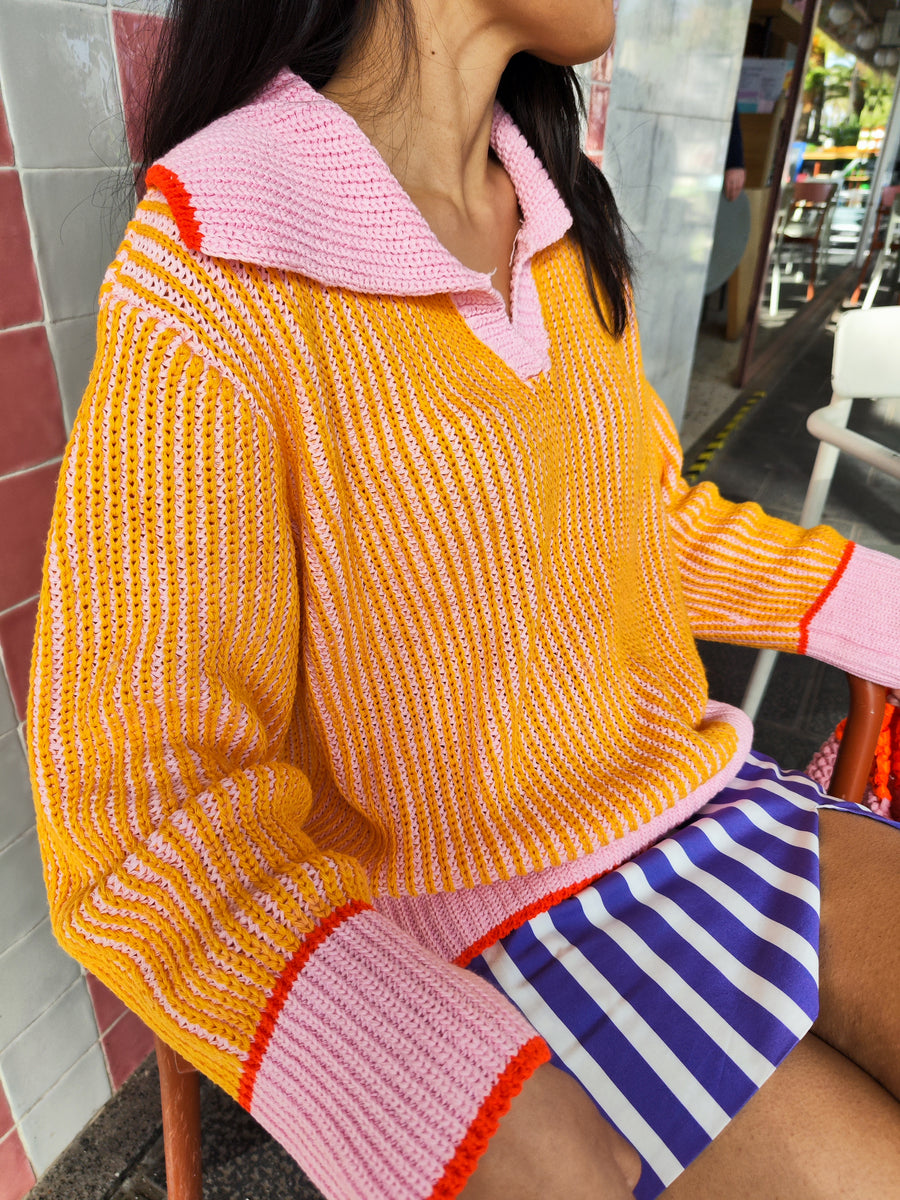 Peach Gaviota Sweater