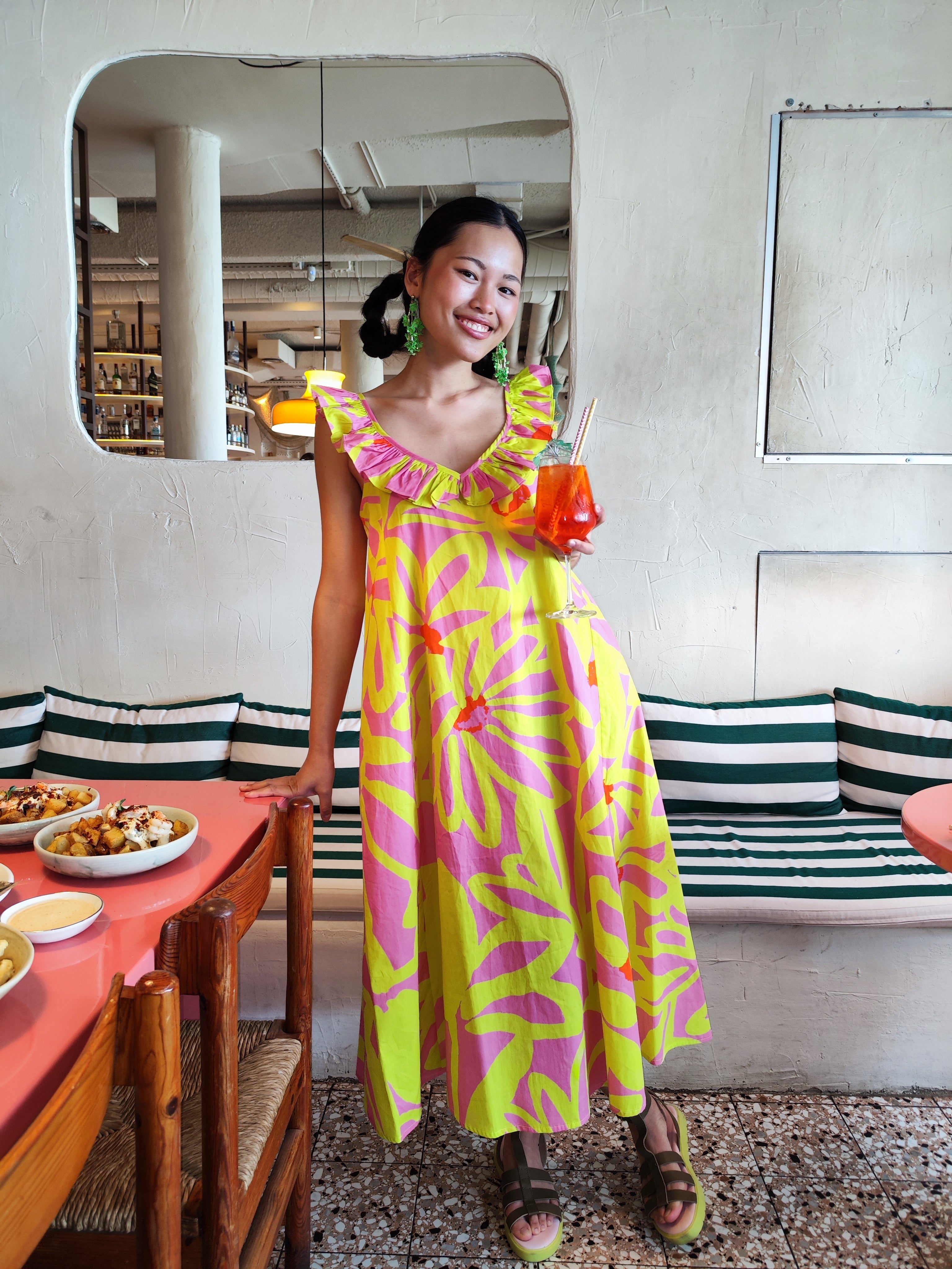 Vestido Parra Flores Amarillo