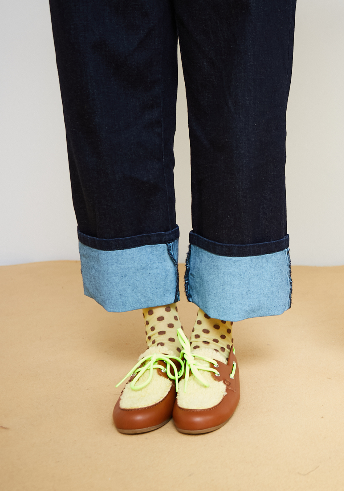 Chaussettes PolkaDot Jaune