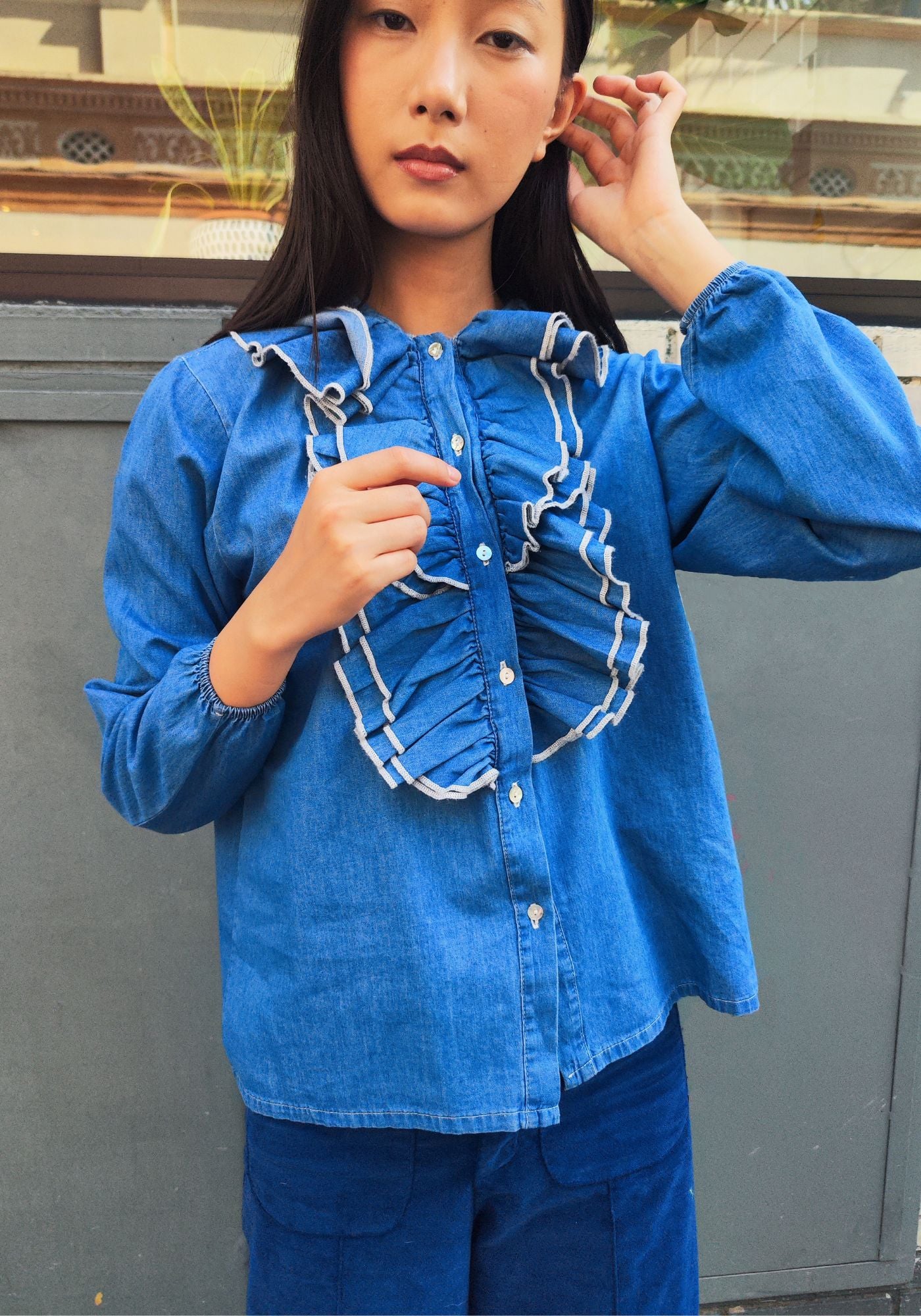Camisa Brisa Azul Tejano