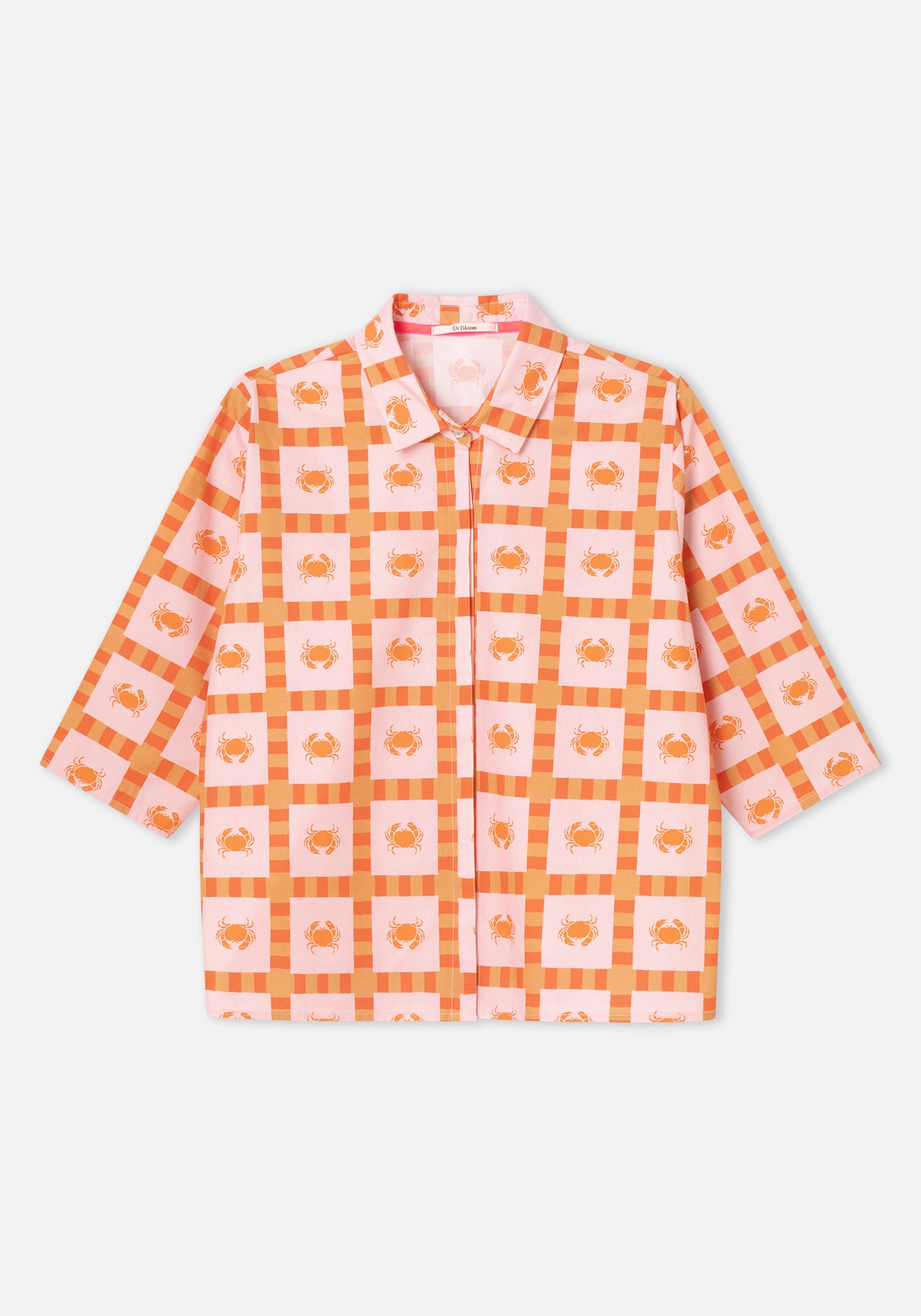 Camisa Gotas Cangrejos Rosa