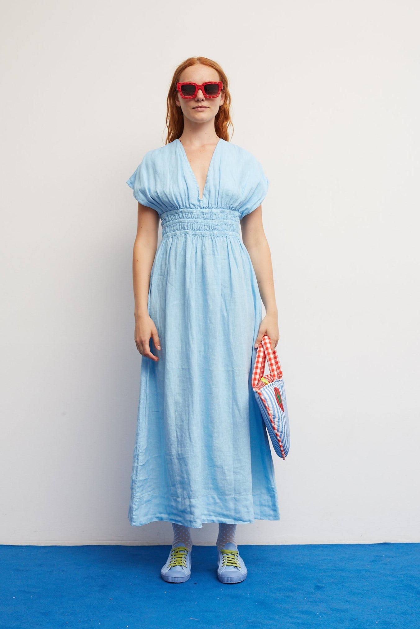 Himmelblaues Caricia-Kleid