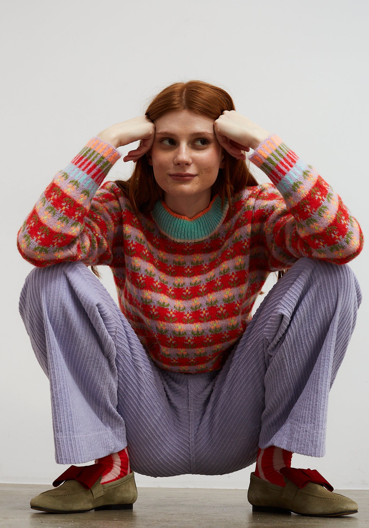 Red Blossom Sweater  