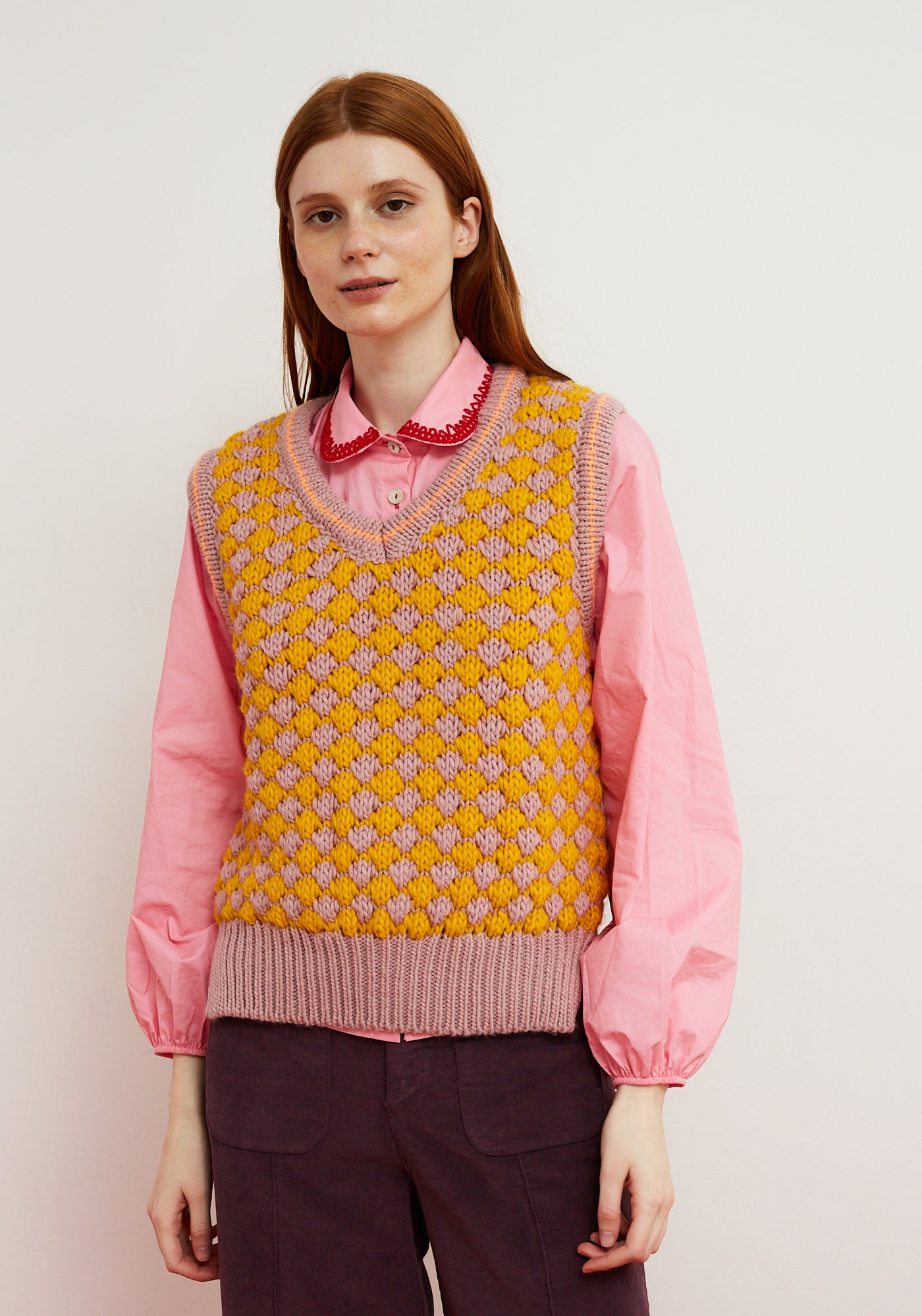 Weste CrissCross Rosa