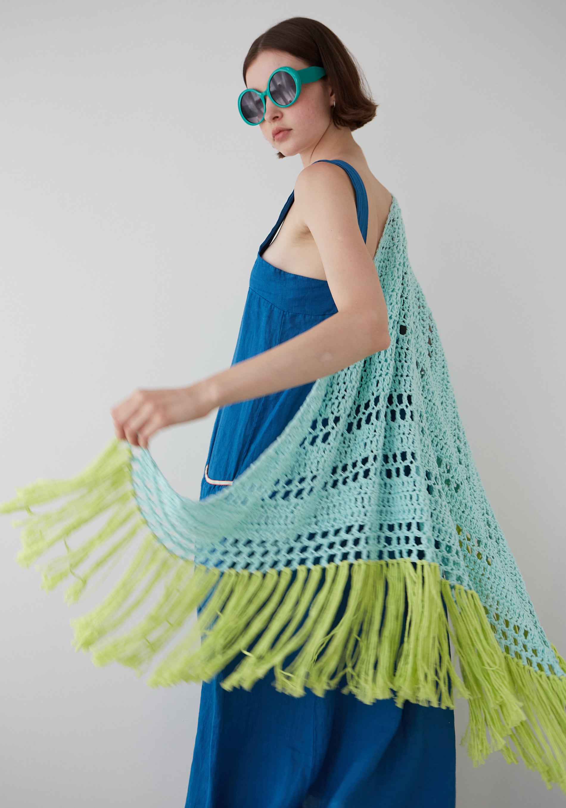 Pampa Crochet Aqua Shawl 