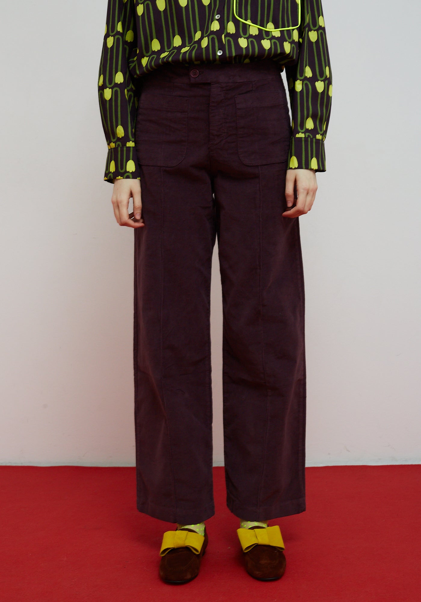 Pantaloni Destiny Melanzana