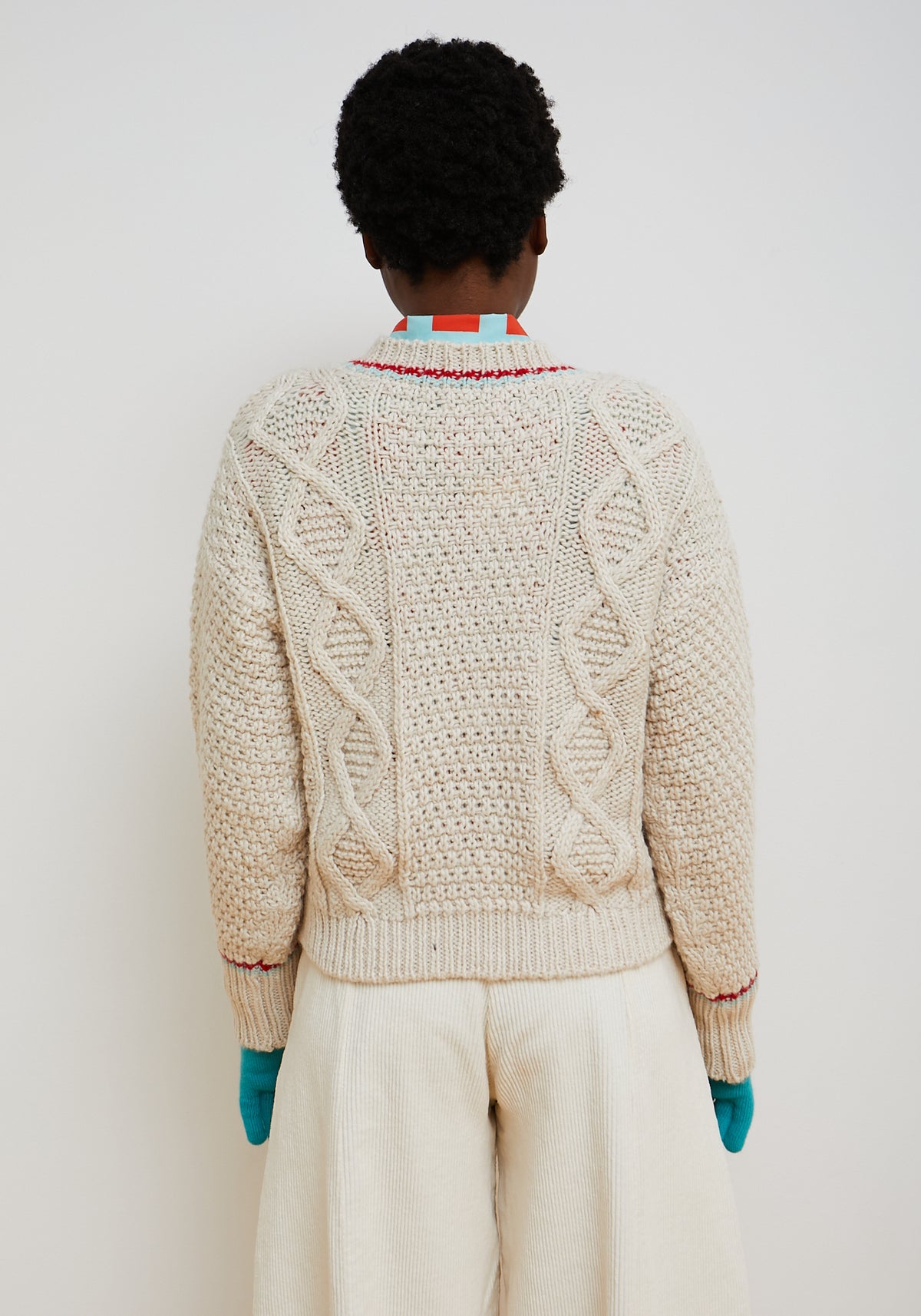 Jersey Cardigan Meadow Crudo