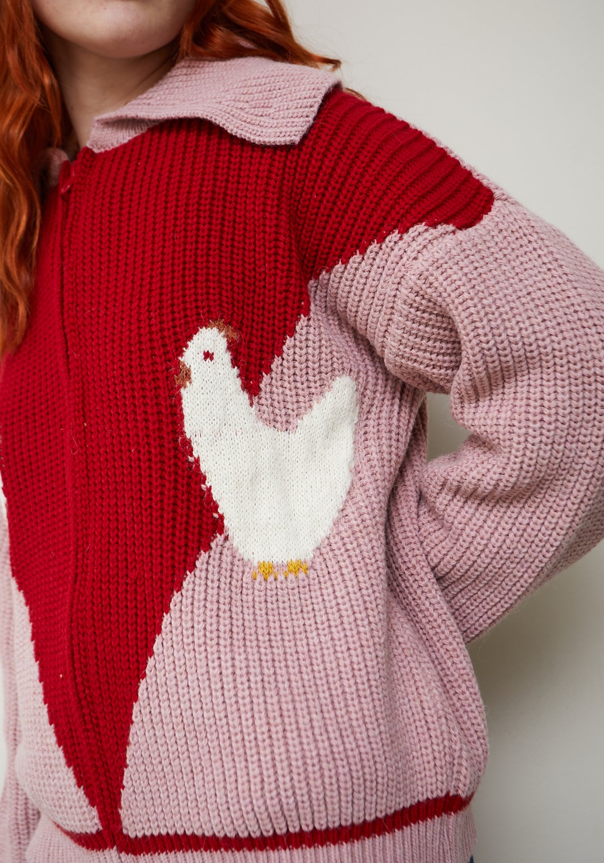 Jersey Cardigan Farm Rosa