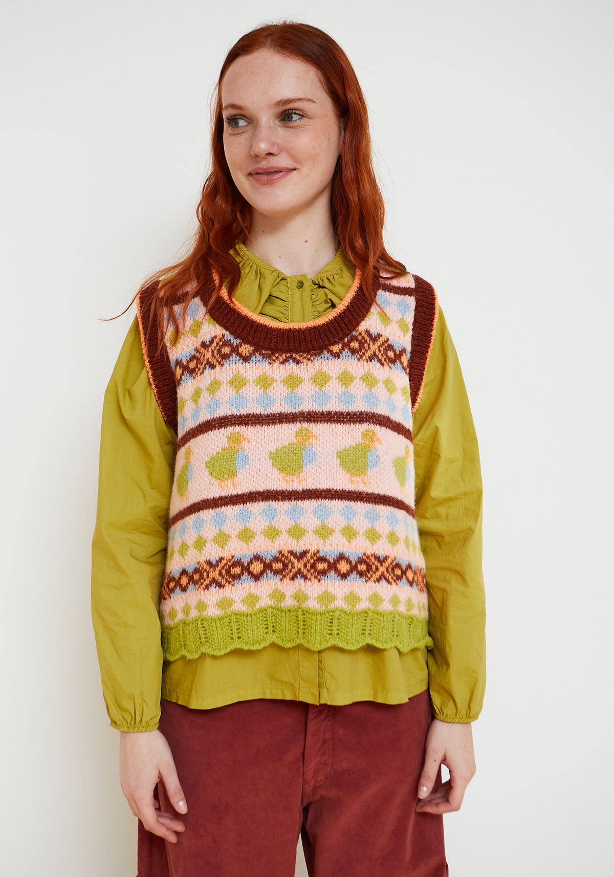 Brown Duck Sweater Vest