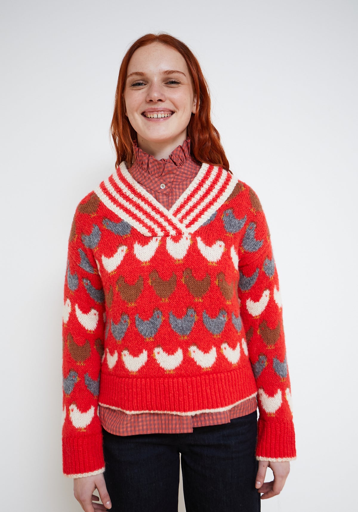 Red Chirp Sweater