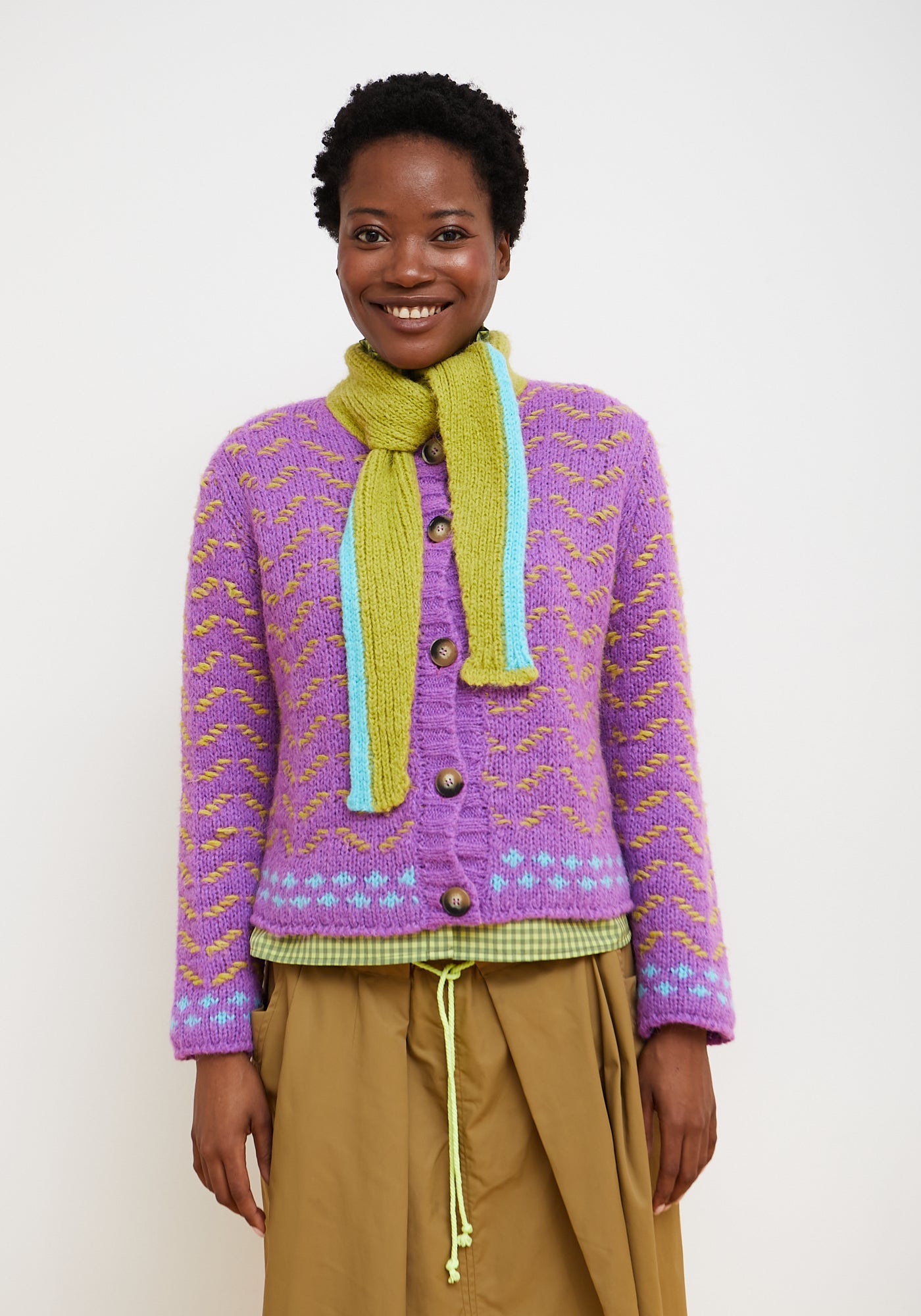 Jersey Cardigan Darling Morado