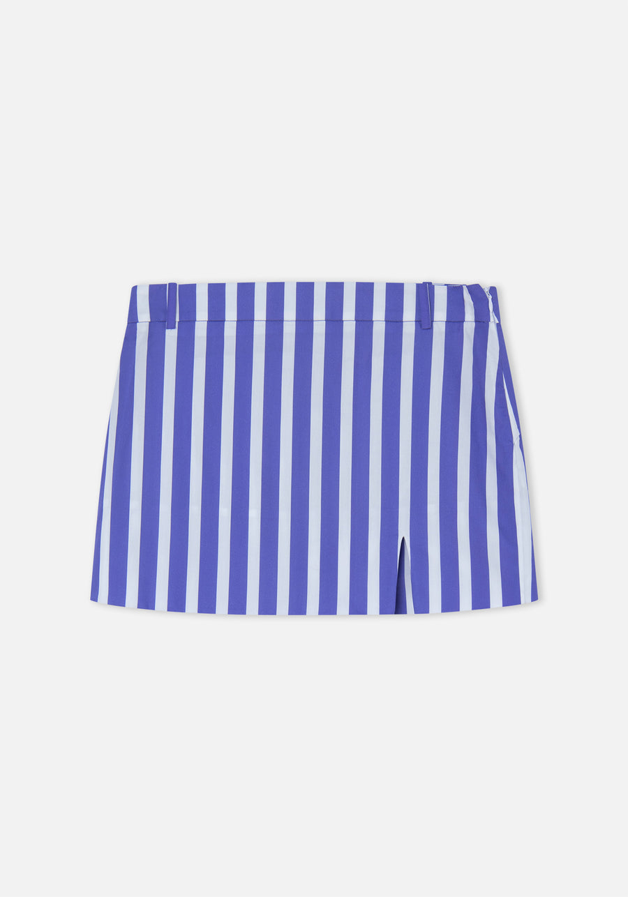 Blue Striped Tapa Skirt