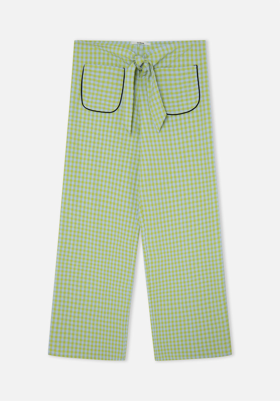 Pantalon Nœud Vichy Vert
