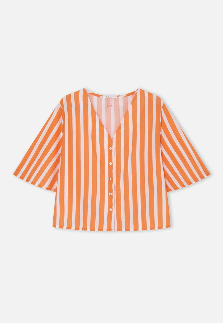 Tangerine Striped Blouse