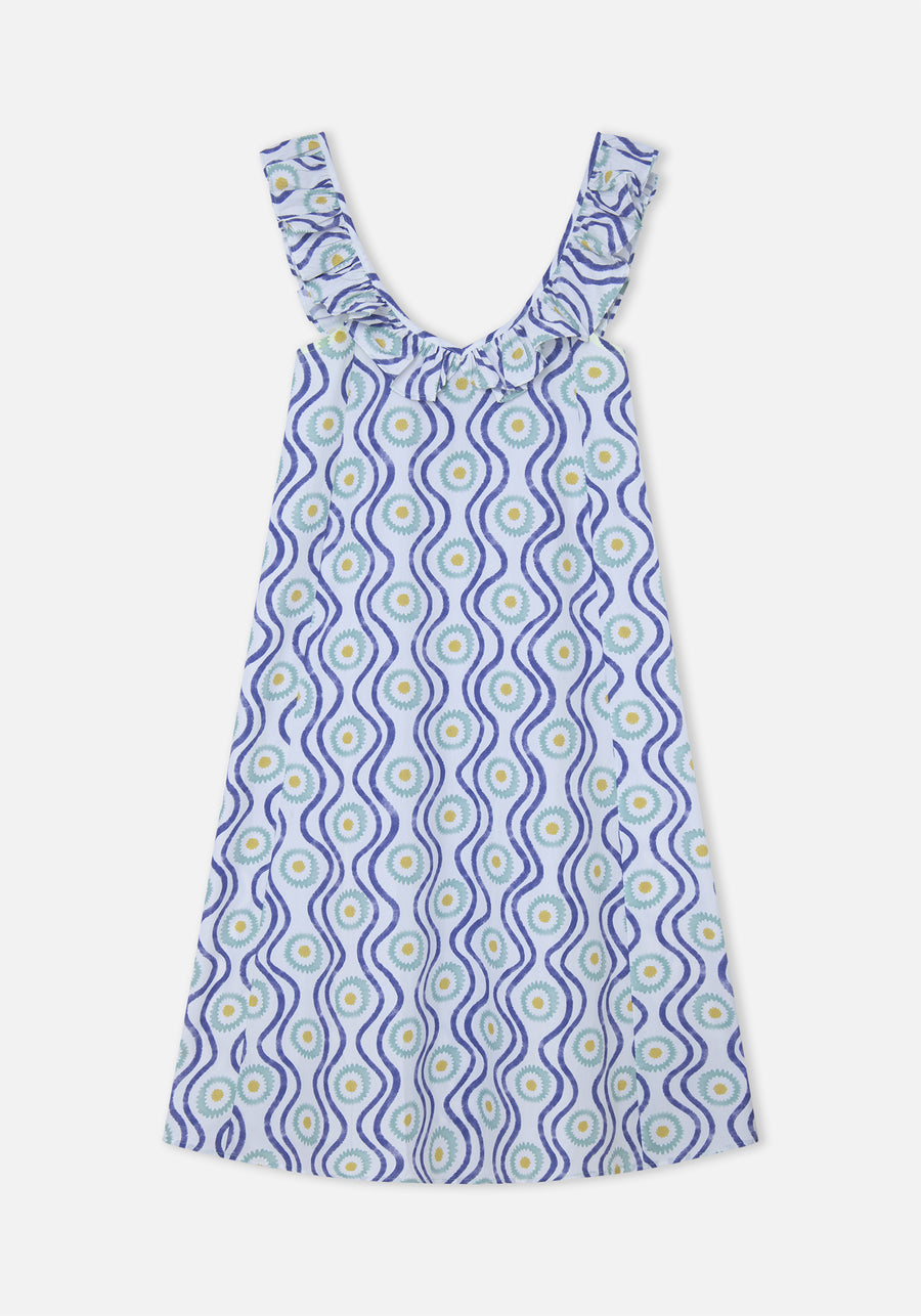Daisy Print Long Dress