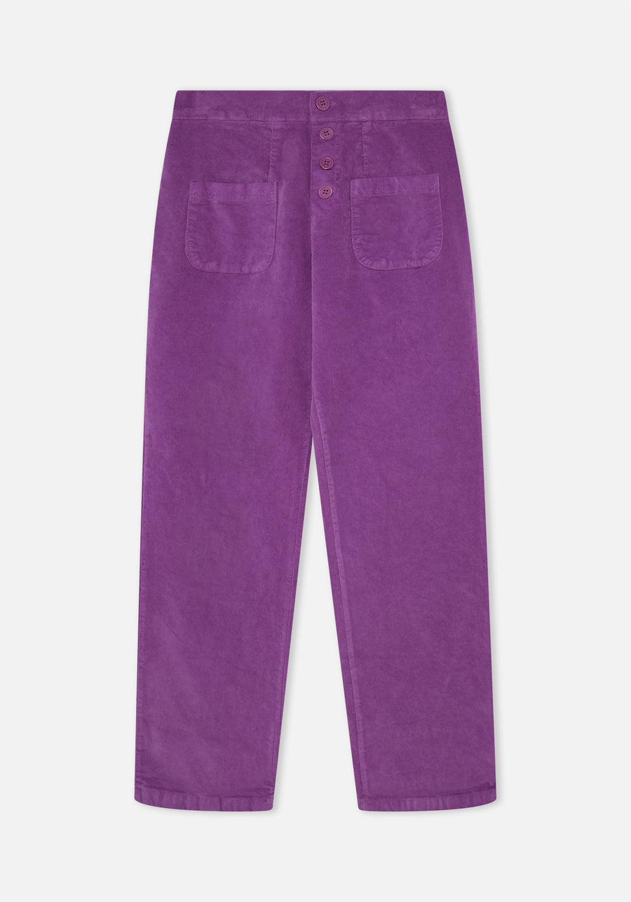 Pantalón Flow Terciopelo Violeta