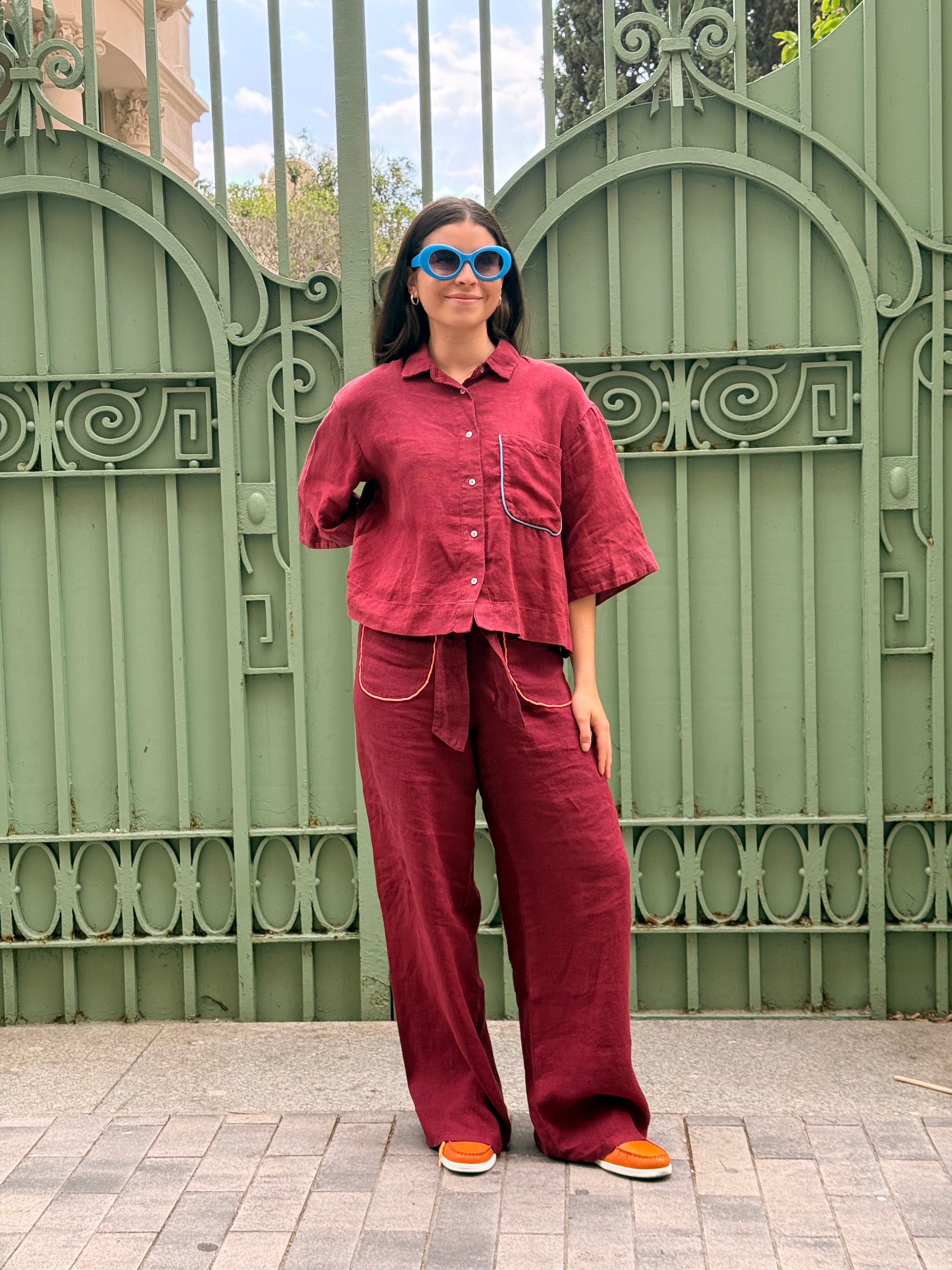 Camisa Cherry Vino