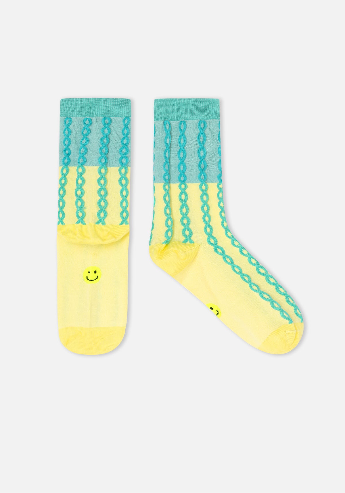 Plait Socken Türkis