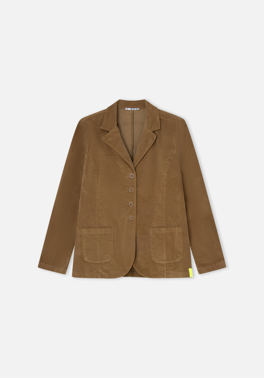 Caramel Velvet Blazer