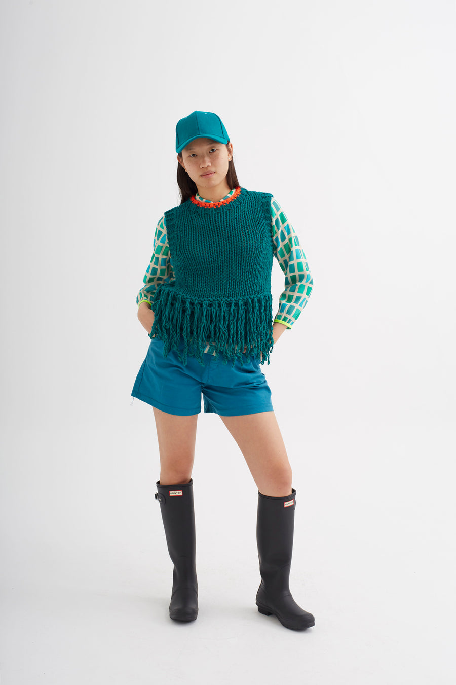 Turquoise Fringed Vest