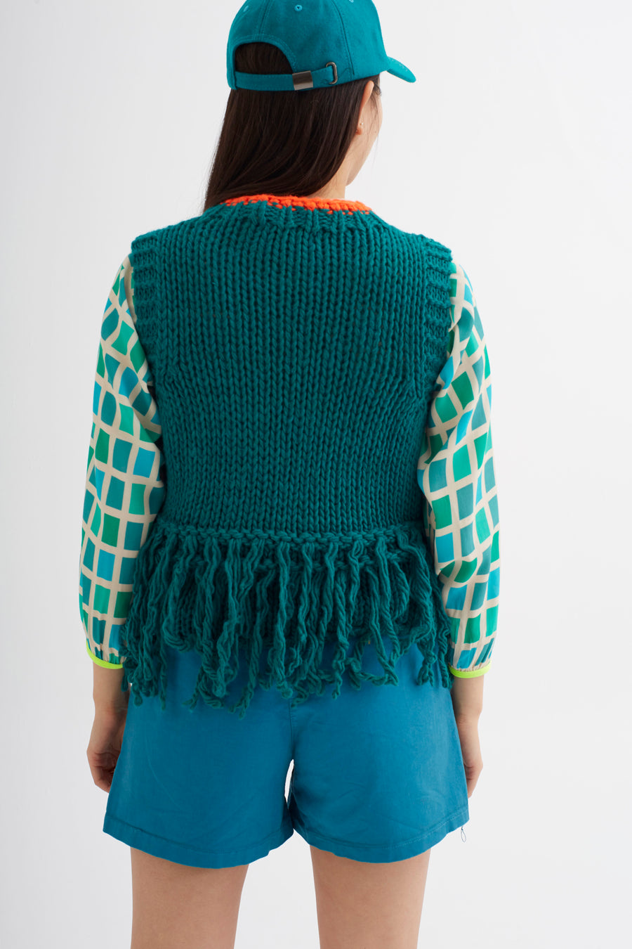 Turquoise Fringed Vest