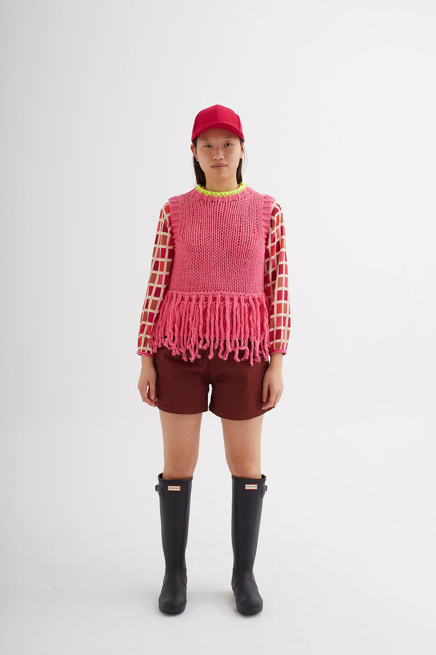 Pink Fringed Vest