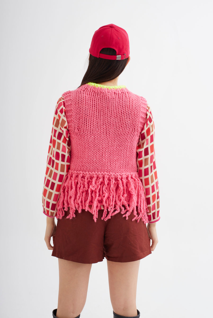 Pink Fringed Vest