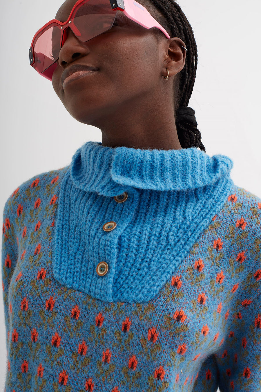 Blue Voltereta Sweater